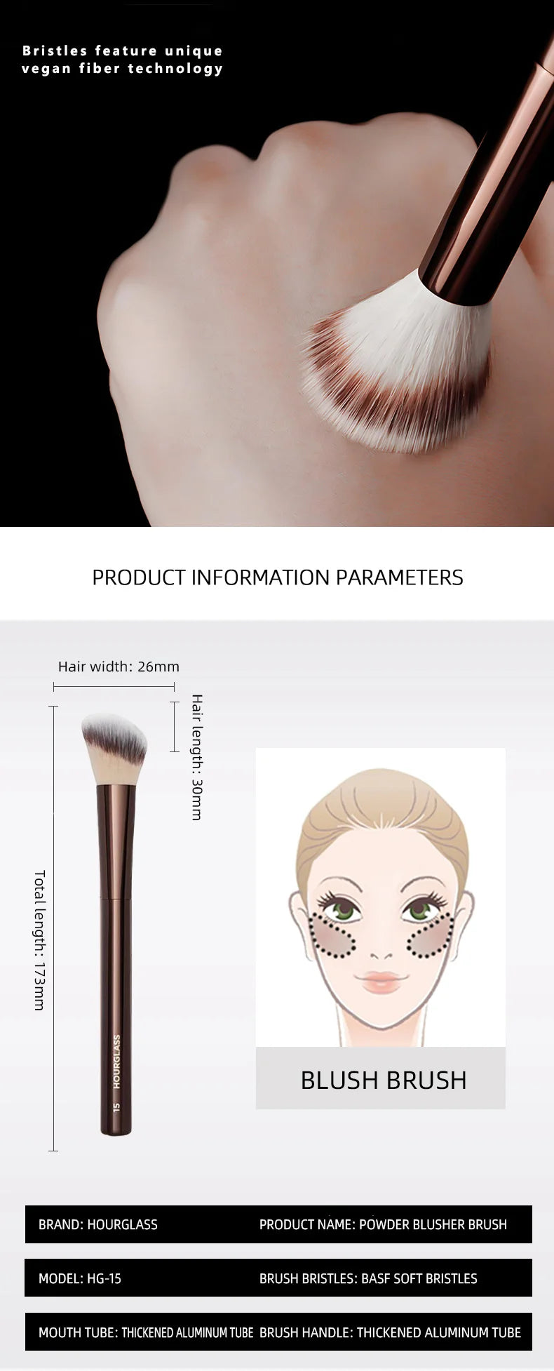 Angled Blush & Contour Makeup Brush