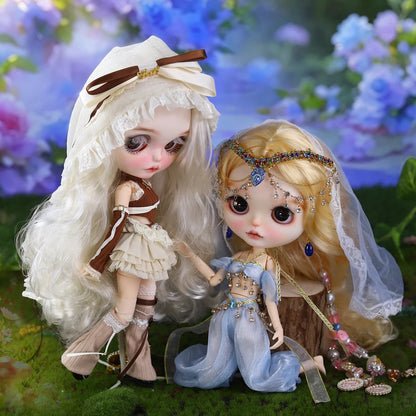 ICY DBS Blyth 1/6 Doll Hand Painted Set Forest Fairytale Frosted Face Doll SD BJD