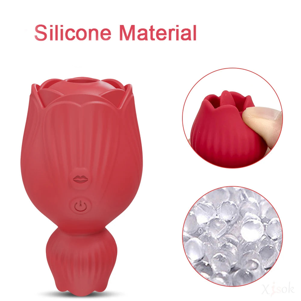 Rose Suction & Tongue Personal Massager