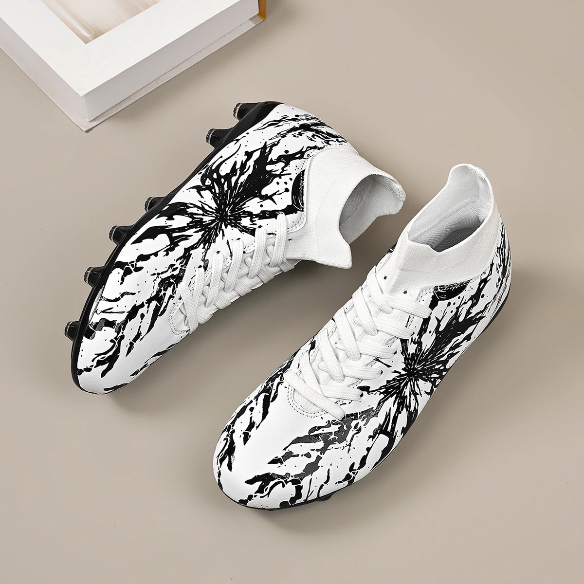 Men AG FG Firm Ground Football Boots Lightweight Soccer Cleats Durable Non‑Slip Outsole Comfort PU Upper Outdoor Match Training
