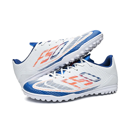 Ultra Light Adult TF Soccer Shoes Sweat-proof PU Fabric Wear-resistant Rubber Sole Snug Fit Unisex Turf Practice Sneakers