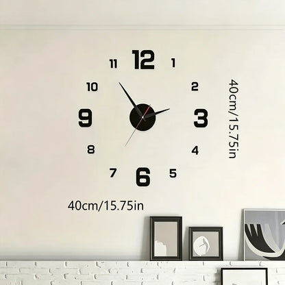 Glow-In-The-Dark DIY Wall Clock Creative Design Mirror Surface Wall Decor Sticker Clock, Minimalist Decorative Clock, Silent Wall Sticker Clock, Living Room Bedroom Wall Sticker Creative Clock (Glow-In-The-Dark Model Only Glo