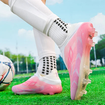 New Men Soccer Shoes Match Adult Cleats Football Boots Breathable Non Slip Training Outdoor Sport Boys Long Spikes Comfortable