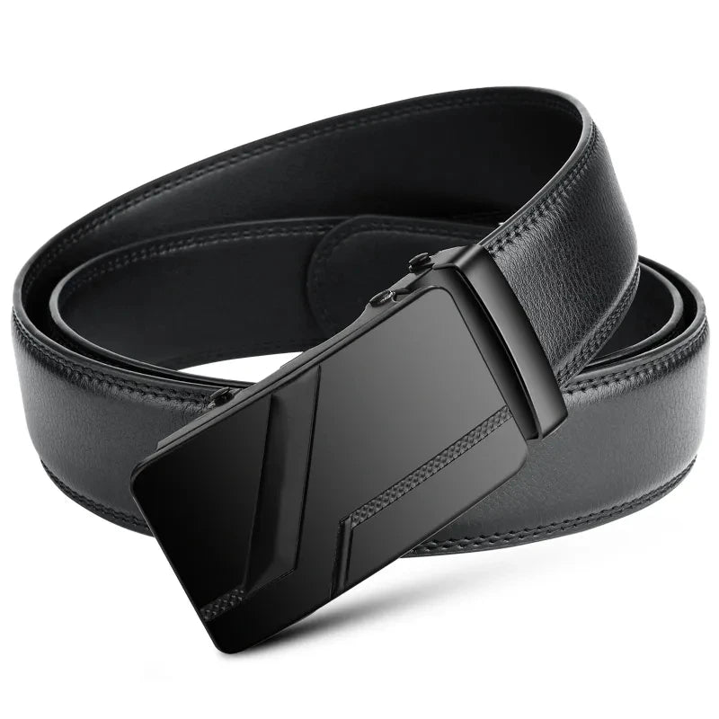 DINISITON Fashion business men's belts, authentic luxury brand belts, metal buckles, high-quality soft belts