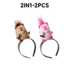 Cartoon Funny Capybara Hair Hoop Headband Summer Women's Cute Face Wash Headband Funny Plush Hair Band Hair Accessories
