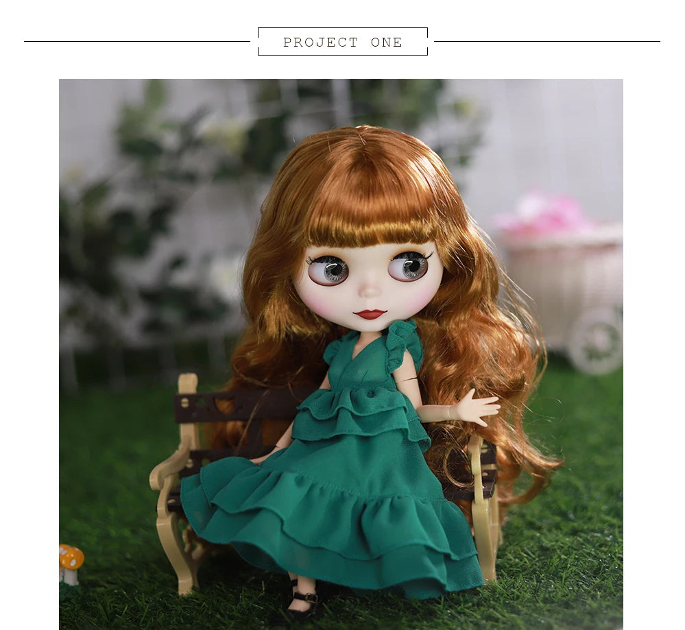 ICY DBS Blyth doll bjd joint body white black skin temperament skirt casual sports skirt 1/6 toy 30 cm girl gift anime SD