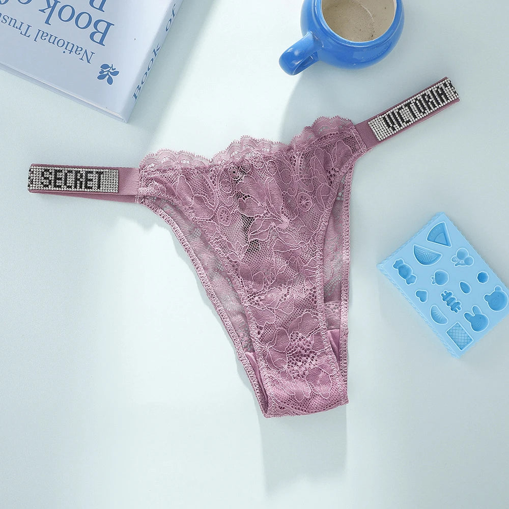 Women's Eyelash Lace Thong Panty