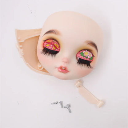 ICY DBS Blyth Baby Face DIY Matte Face Hand Painted Makeup Backplate and Screws