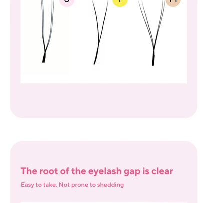 DIYDAY U-shaped Eyelash Extension Easy to Apply 3D Volume False Lashes Natural Wispy U YY Shape Faux Mink Eyelashes for Makeup