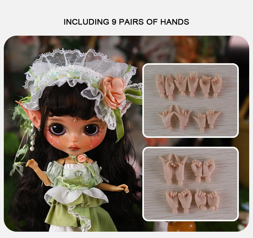 ICY DBS Blyth 1/6 Doll Hand drawn Elf Hand drawn Doll Set Including Elf Ears SD
