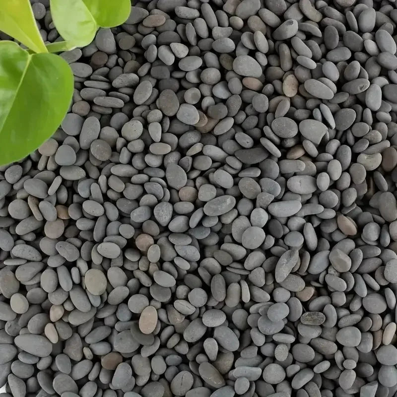 20Pcs Natural River Rocks Smooth Flat Stones in Grayish-Black Tones Perfect for Handmade Crafts Fish Tank Decor Rock Painting