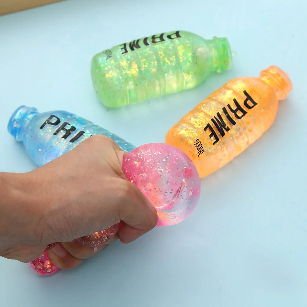 Tabas Squishy Beverage Bottle Squeeze Toy Soft Aurora Maltose Fidget Squishes Fun Stress Relief Sticky Toy Relieve Anxiety Gift