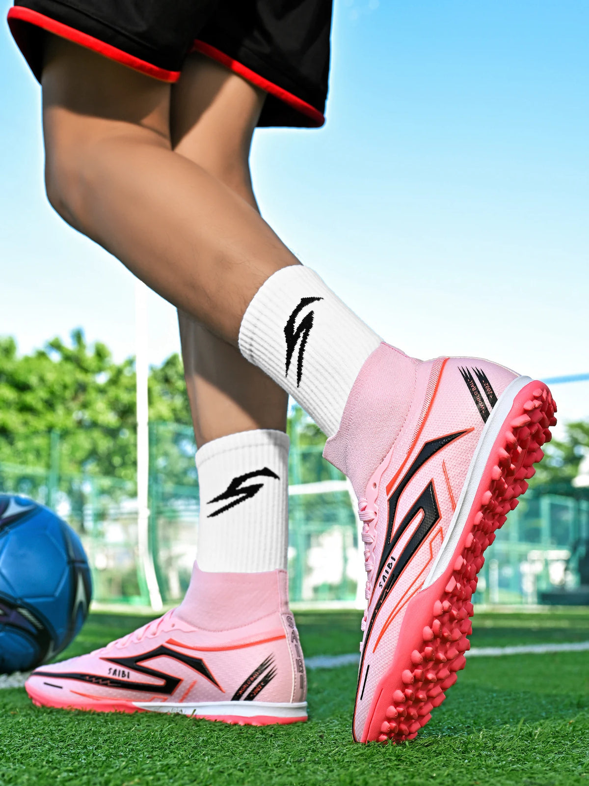 TF Turf Soccer Boots Unisex Non-Slip Wear-Resistant Breathable Lightweight Stable Grip Perfect for All Age Football Enthusiasts