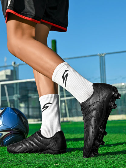 Adult FG AG Football Boots Lightweight PU Synthetic Upper Anti‑Slip Studded Cleats For Outdoor Natural & Artificial Grass Field