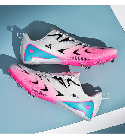 Men Women Track Spike Professional Running Sprint Shoes Soft Field Non Slip Athletic Nails Race Racing Long Jump Light weight
