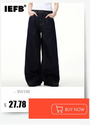 IEFB Straight Male Jeans Vintage Men's Denim Pants Tie-dyed Design Wide Leg Trousers Spring New Stylish Men Clothing 9C4276