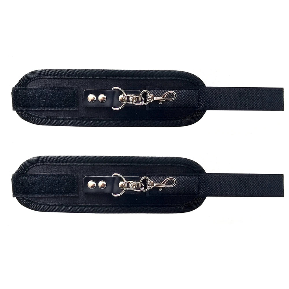 BDSM Sex Handcuffs Restraints Open Leg Ankle Cuffs SM Bondage Harness Bed Bandage Straps Slave Sex Toys Erotic Accessories Kits