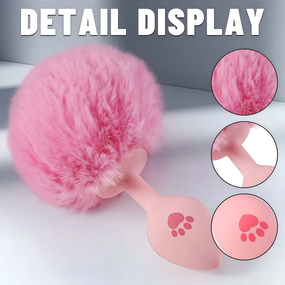 Cat Paw Anal Plug Adult Couple Games Butt Plug Erotic Product Penetration Anal Toys with Hairball Fox Tail Sex Toy for Men Women