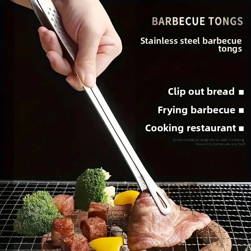 1pc/2pcs stainless steel multifunctional barbecue clips perfect for barbecue, baking and camping durable kitchen tools