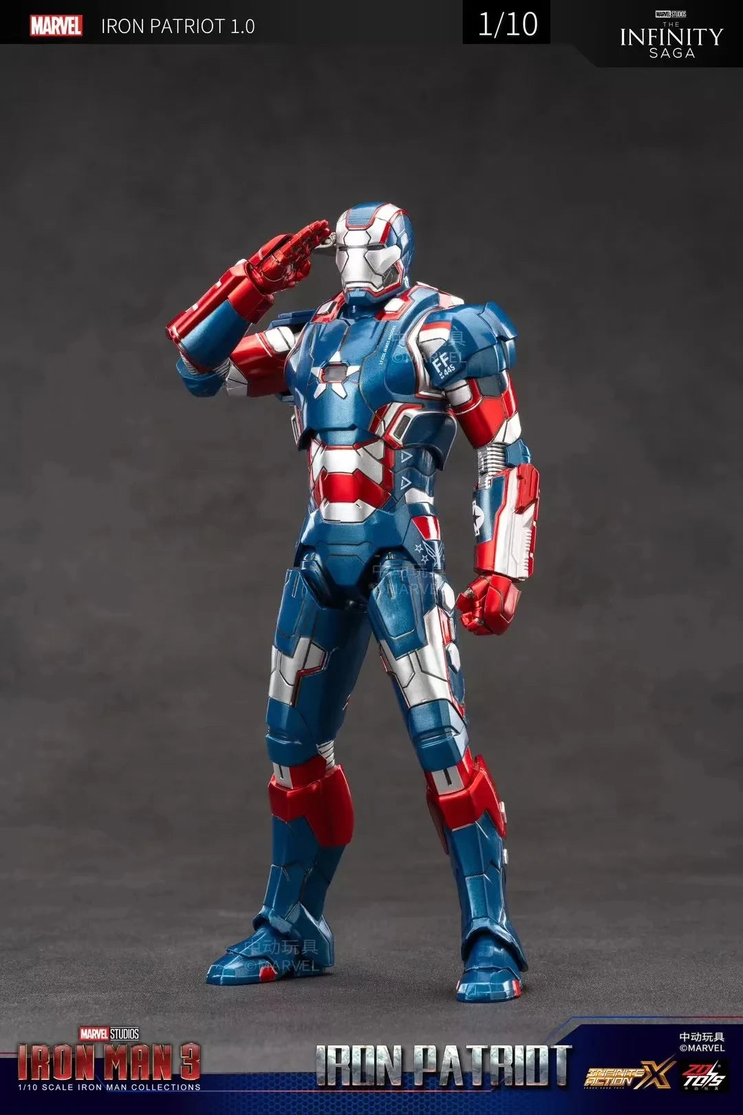 ZD Toys 1/10 Iron Man Figurines MK30 Iron Patriot Blacklash Figures MK33 MK39 MK17 MK21Action Movie Model Adult Collect Gift