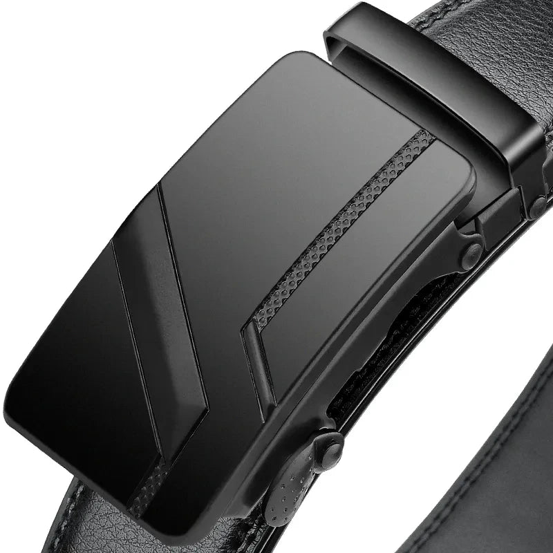 DINISITON Fashion business men's belts, authentic luxury brand belts, metal buckles, high-quality soft belts