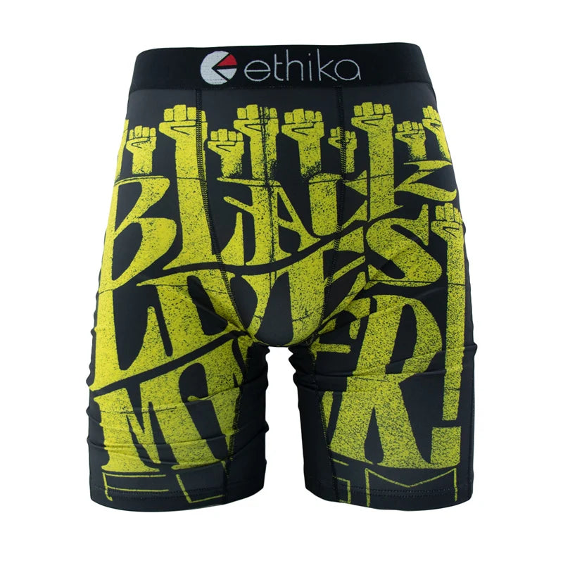 ETHIKA Men Underwear Boxers 1Pcs Breathable Mesh Crotch Man Swimming Underpants Plus Size L-3XL Mens Panties Men's Boxers Briefs