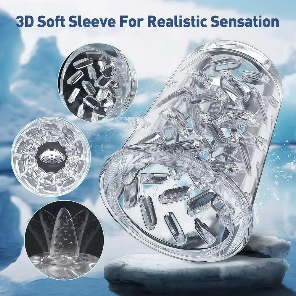 Automatic Male Masturbation Cup Thrusting Rotation Male Masturbator Sucking Licking Vacuum Penis Pump Real Pocket Pussy Sex Toys