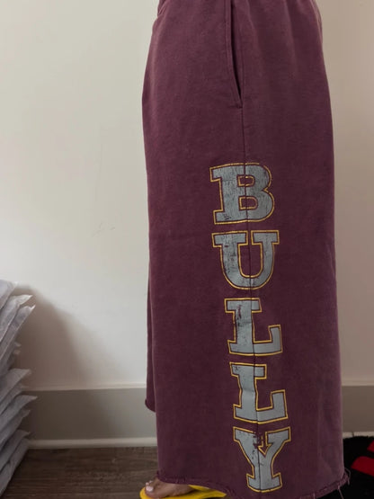 Y2K Maroon Reflective Baggy Shorts