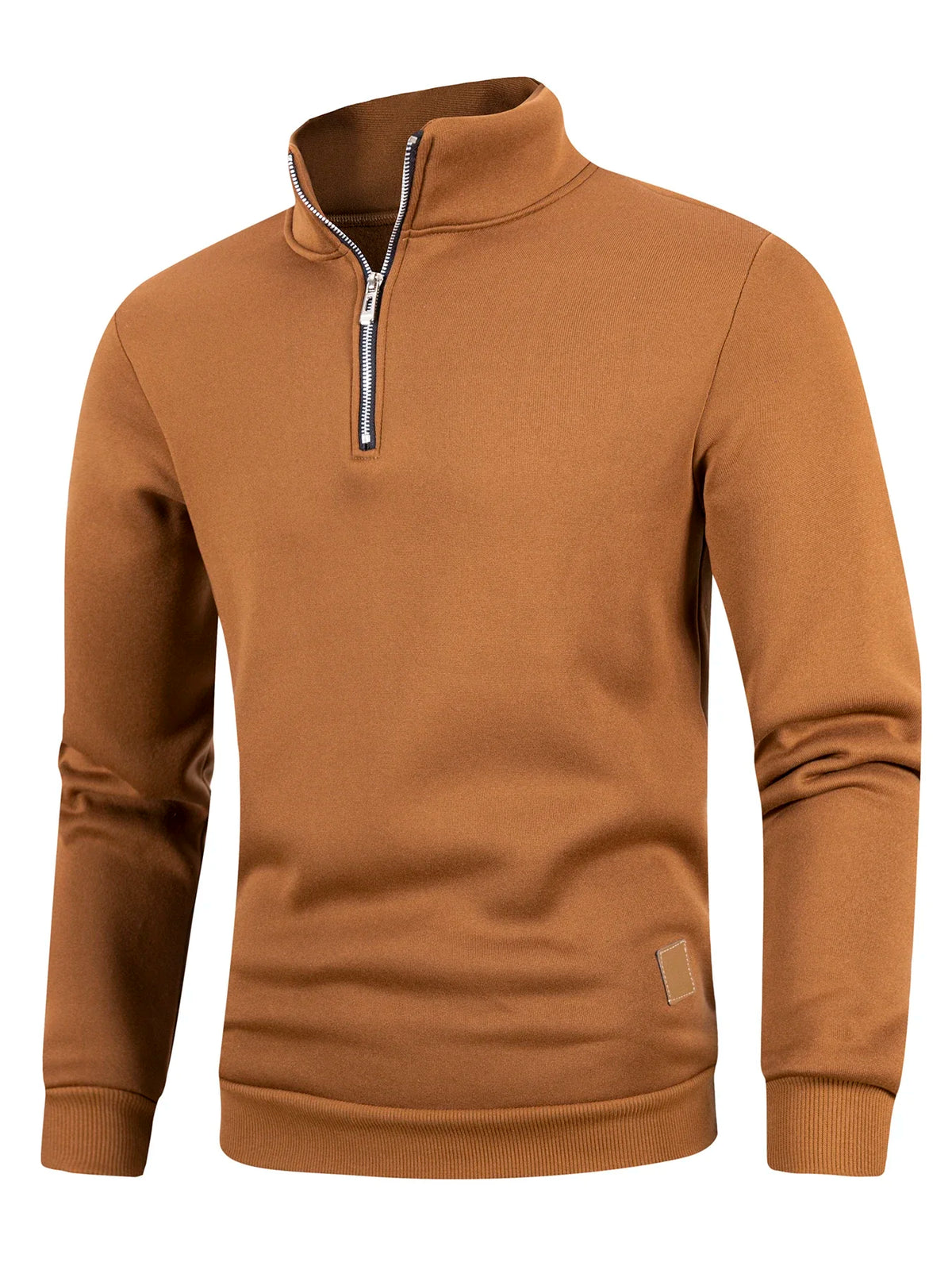 Men's Solid Turtleneck Knit Pullover
