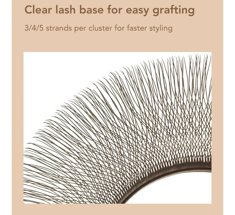 DIYDAY Dark Brown 3D 4D 5D Eyelashes W Shaped Premade Fan Lashes Easy Apply Thick Crisscross False Mink Eyelash Extension
