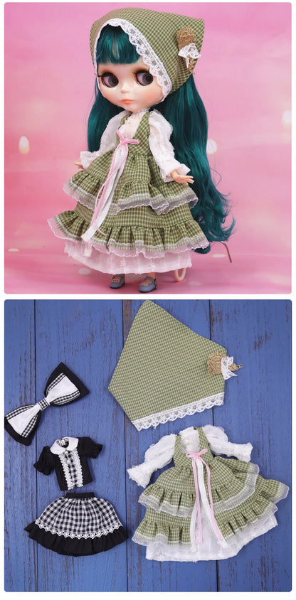 ICY DBS Blyth Doll 1/6 Clothing Joint Body Princess Dress Casual Clothing Toy Gift