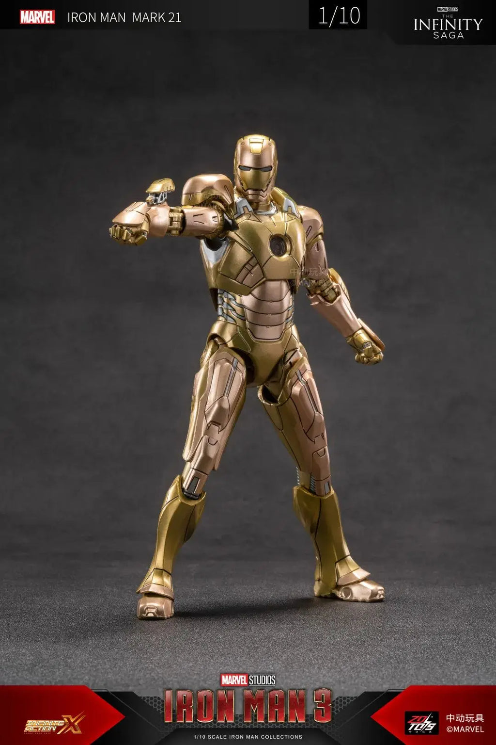 ZD Toys 1/10 Iron Man Figurines MK30 Iron Patriot Blacklash Figures MK33 MK39 MK17 MK21Action Movie Model Adult Collect Gift