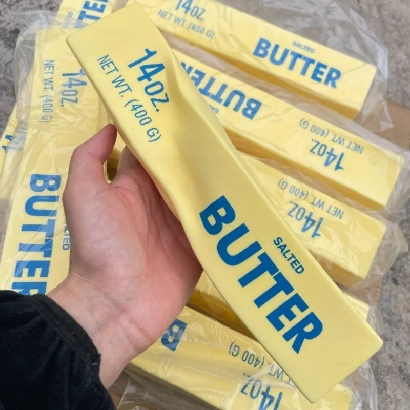 Taba Squishy Giant Butter Cheese Fidget Toy Slow Rising Big Butters Sticks Moist Squeeze Toy Relieve Anxiety Adult Autism Gifts
