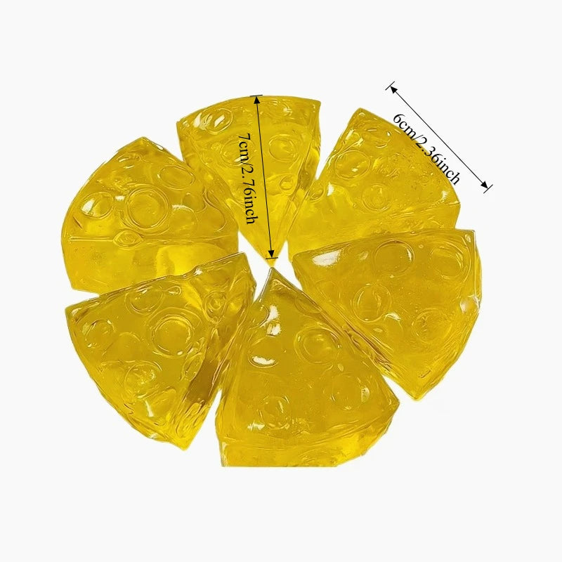 Squishy Honey Cheese Square Fidgets Toys Super Soft Mochi Cheese Squeeze Toy Funny Anti-stress Sensory Toy for Adults Gifts