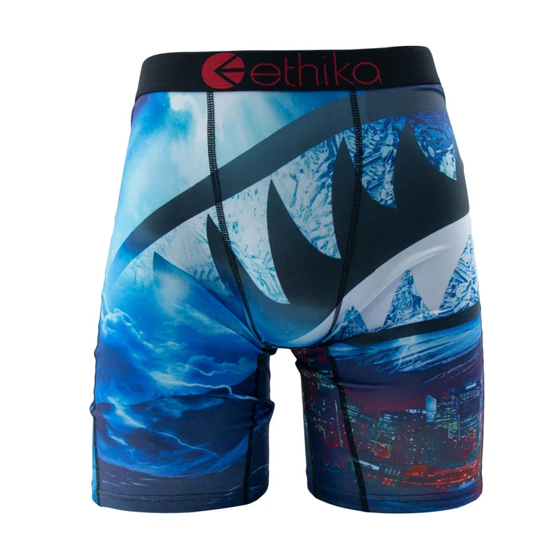 ETHIKA Men Underwear Boxers 1Pcs Breathable Mesh Crotch Man Swimming Underpants Plus Size L-3XL Mens Panties Men's Boxers Briefs