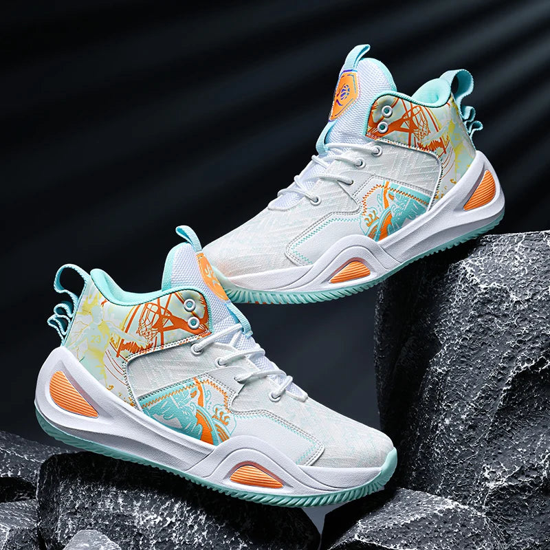 Men Basketball Shoes Trainer Unisex Breathable Athletic Sneakers Light Non-slip High Quality Unisex Outdoor Women Sports Shoes