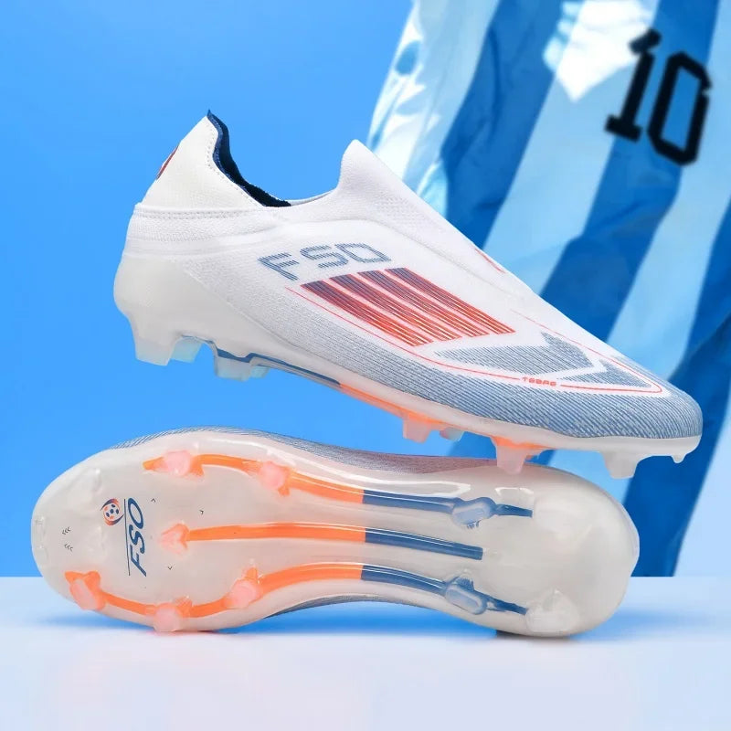 New Men Soccer Shoes Match Football Boots Sport Boys Adult Long Spikes Training Outdoor Cleats Breathable Non Slip Comfortable
