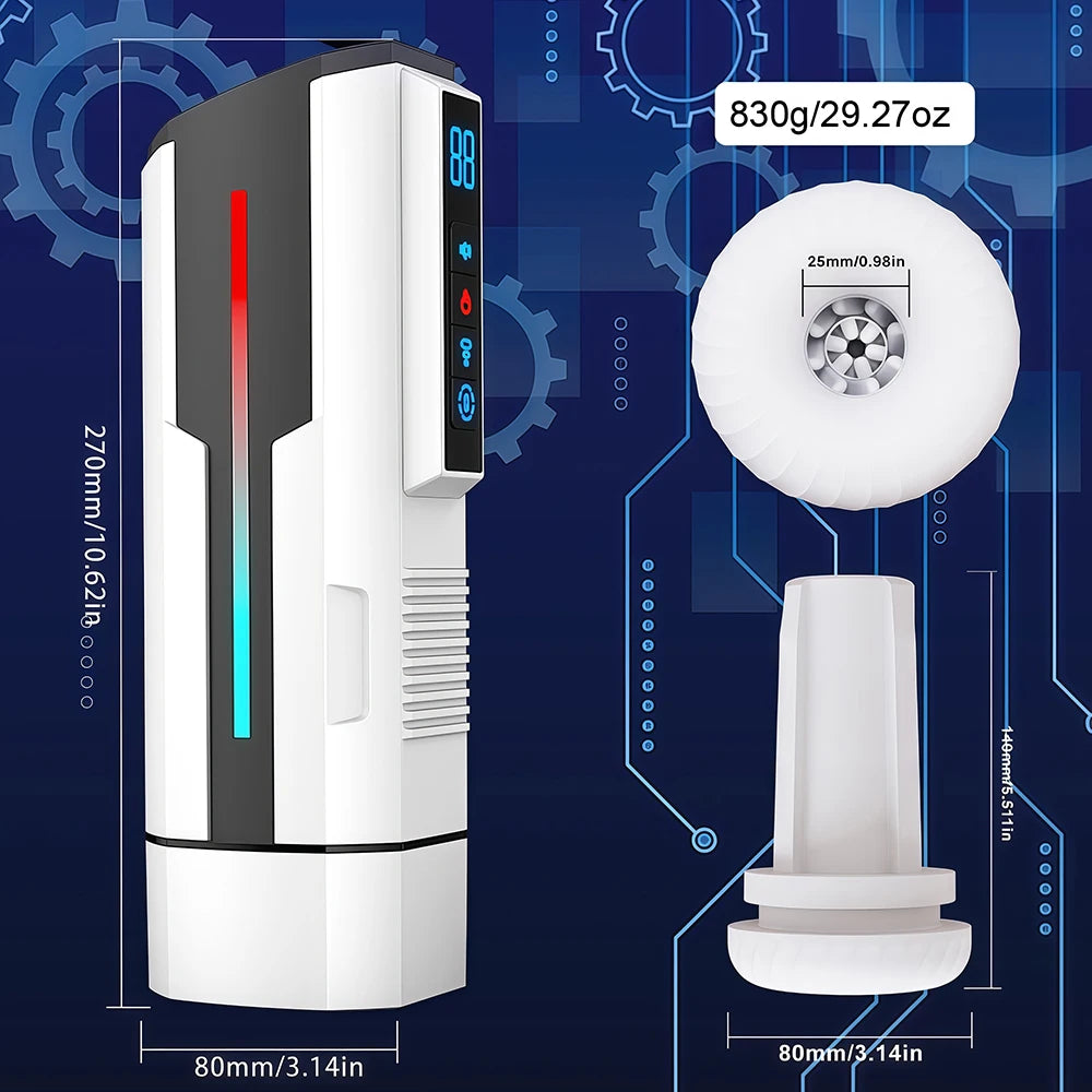Automatic Telescopic Penis Train for Men Male Masturbator Cup Sex Machine Sucking Vibrating Heating Vagina Adult Sex Toy