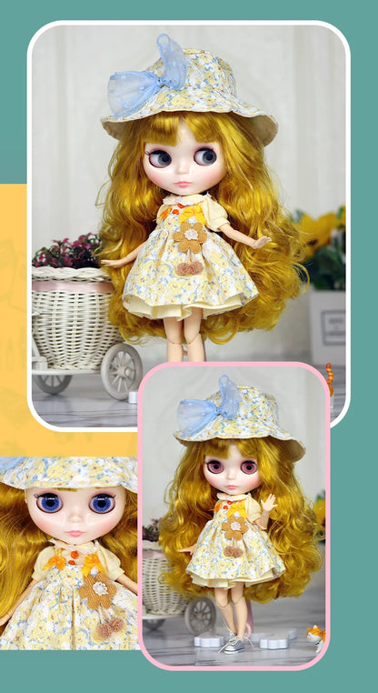 ICY DBS Blyth doll 1/6 Anime Doll joint body white Skin glossy face Special Combo with clothes, shoes and hands 30cm BJD TOY