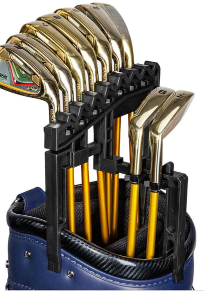 Golf Clubs Fixture Accommodate 9 Iron Holder Reduce Pole Head Collisions Adjustable Width Training Aids ZJ018