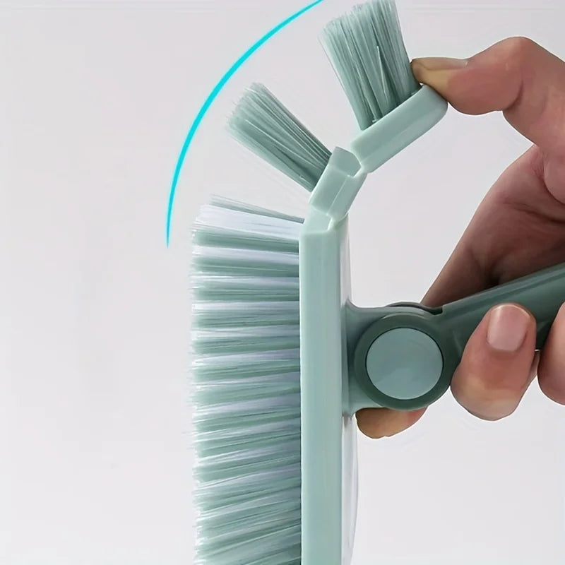 Triangle Floor Brush for Cleaning Bathtub and Floor Gaps, Long Handle Detachable Bathroom, Kitchen, and Balcony