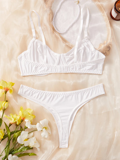 Women's Lightweight Solid Bra Set
