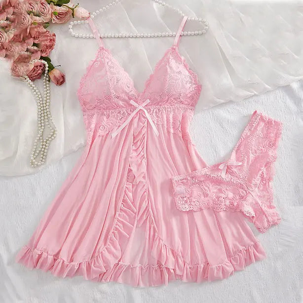 Women's Lace V-Neck Slip Nightdress