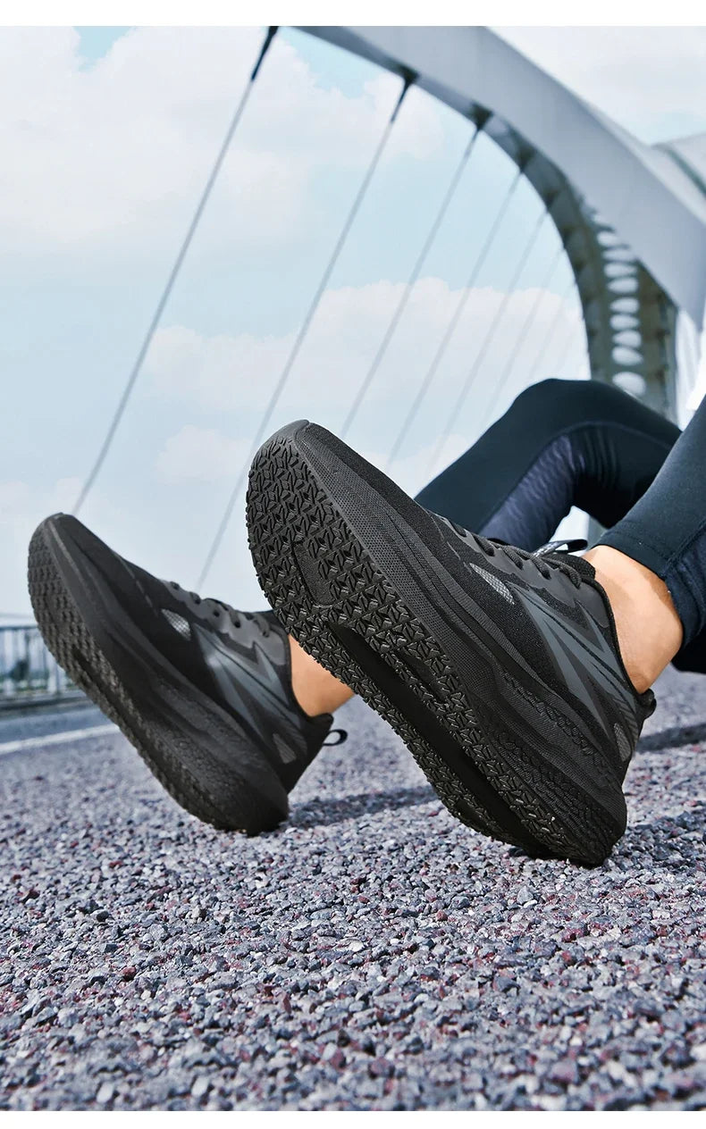 Men's Running Shoes Jogging Cushioning Mesh Outdoor Couple Trainer Race Breathable Sneakers Non-Slip Carbon Board Off-road Shoes