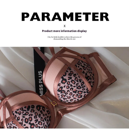 Women's Leopard Print Bra Set