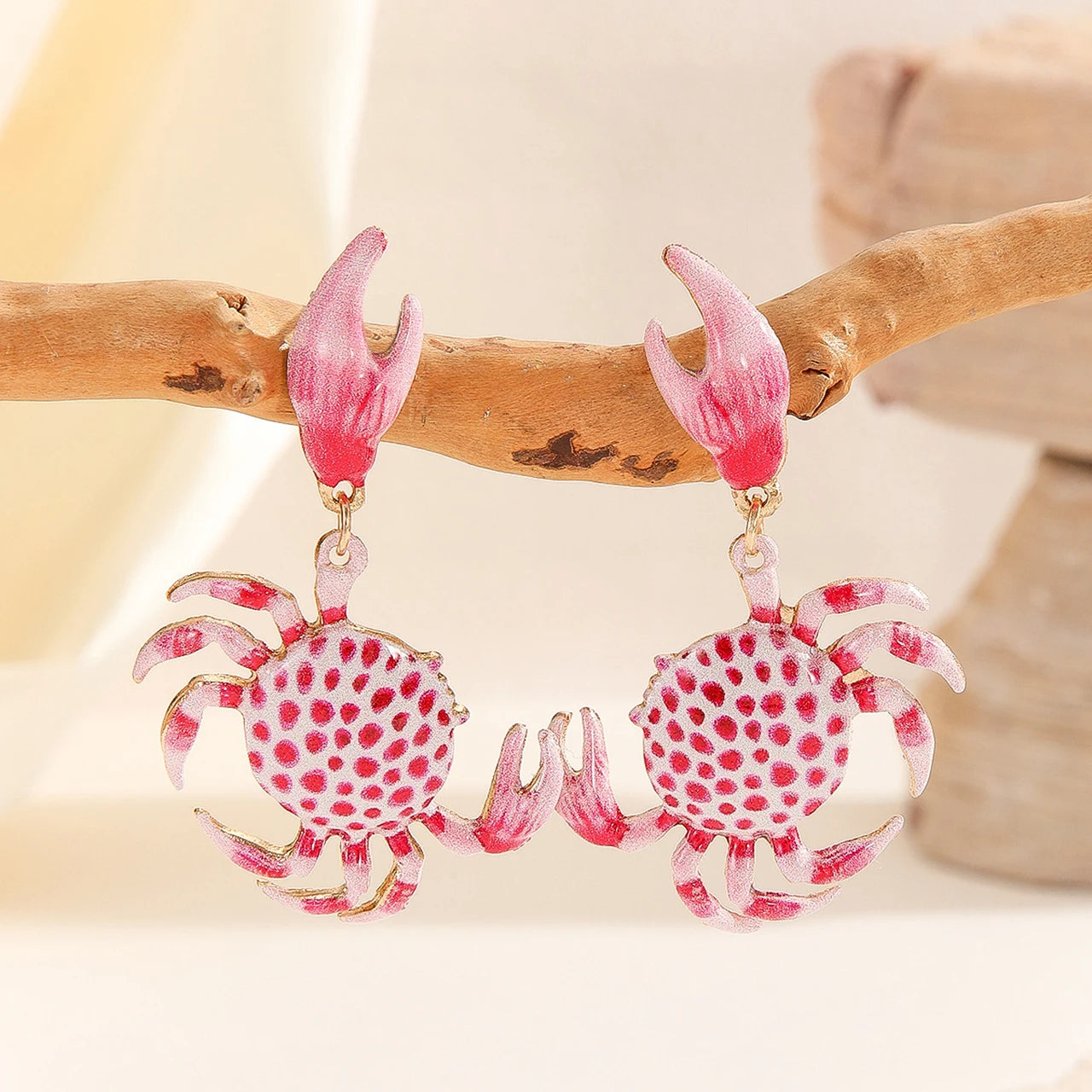 2025 Exaggerated Lobster Seashell Drop Earrings Bohemian Summer Beach Ocean Style Animal Colorful Crab Lobster Holiday Earring