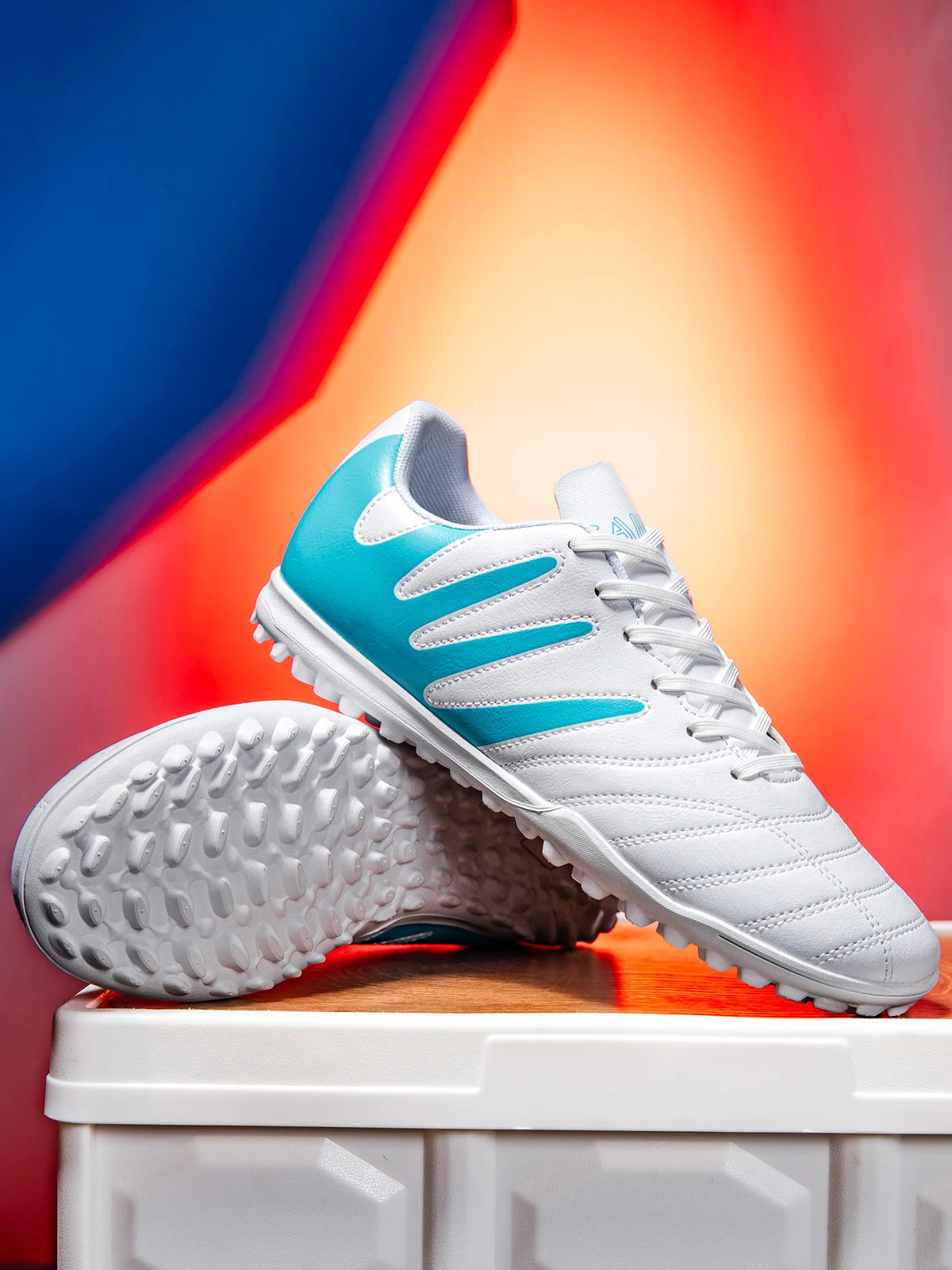 Breathable TF Turf Soccer Cleats Non-Slip Wear-Resistant Strong Grip Ankle Support Stable Lightweight Flexible