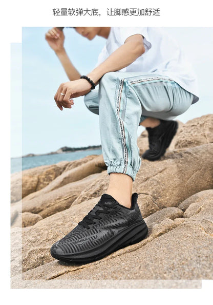 Men's Running Shoes Luxury Shoes Trainer Race Jogging Cushioning Outdoor Breathable Couple Non-Slip Sneakers Mesh Off-road Shoes