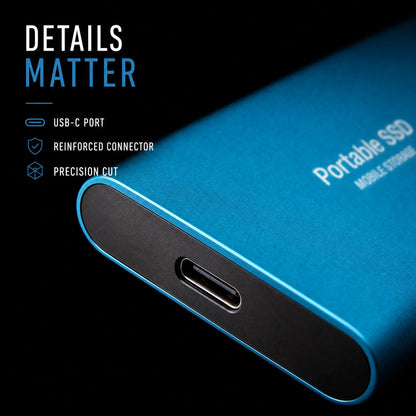 High-speed SSD 1TB Portable External Hard Drive 2TB Solid State Drive 4TB Mass Hard Disk for Laptop Mac PC and Mobile Phone Data