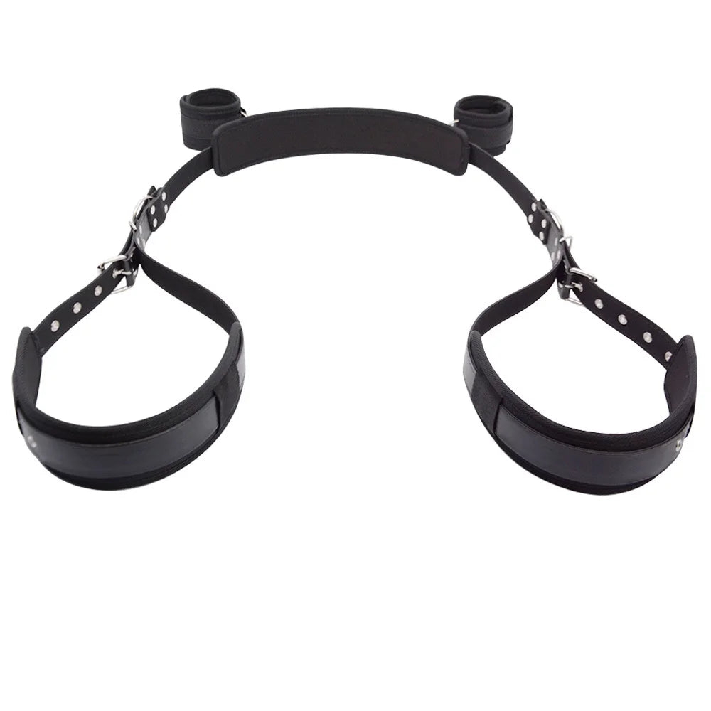 BDSM Sex Handcuffs Restraints Open Leg Ankle Cuffs SM Bondage Harness Bed Bandage Straps Slave Sex Toys Erotic Accessories Kits
